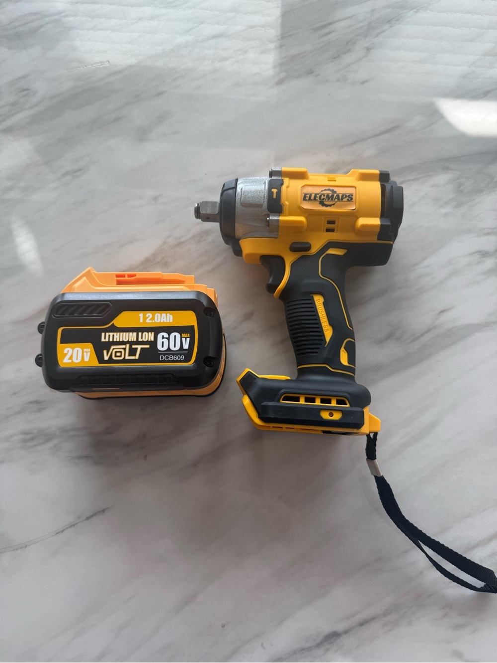 20V Cordless Impact Wrench with 20V Lithium-Ion Battery - Yellow/Black
